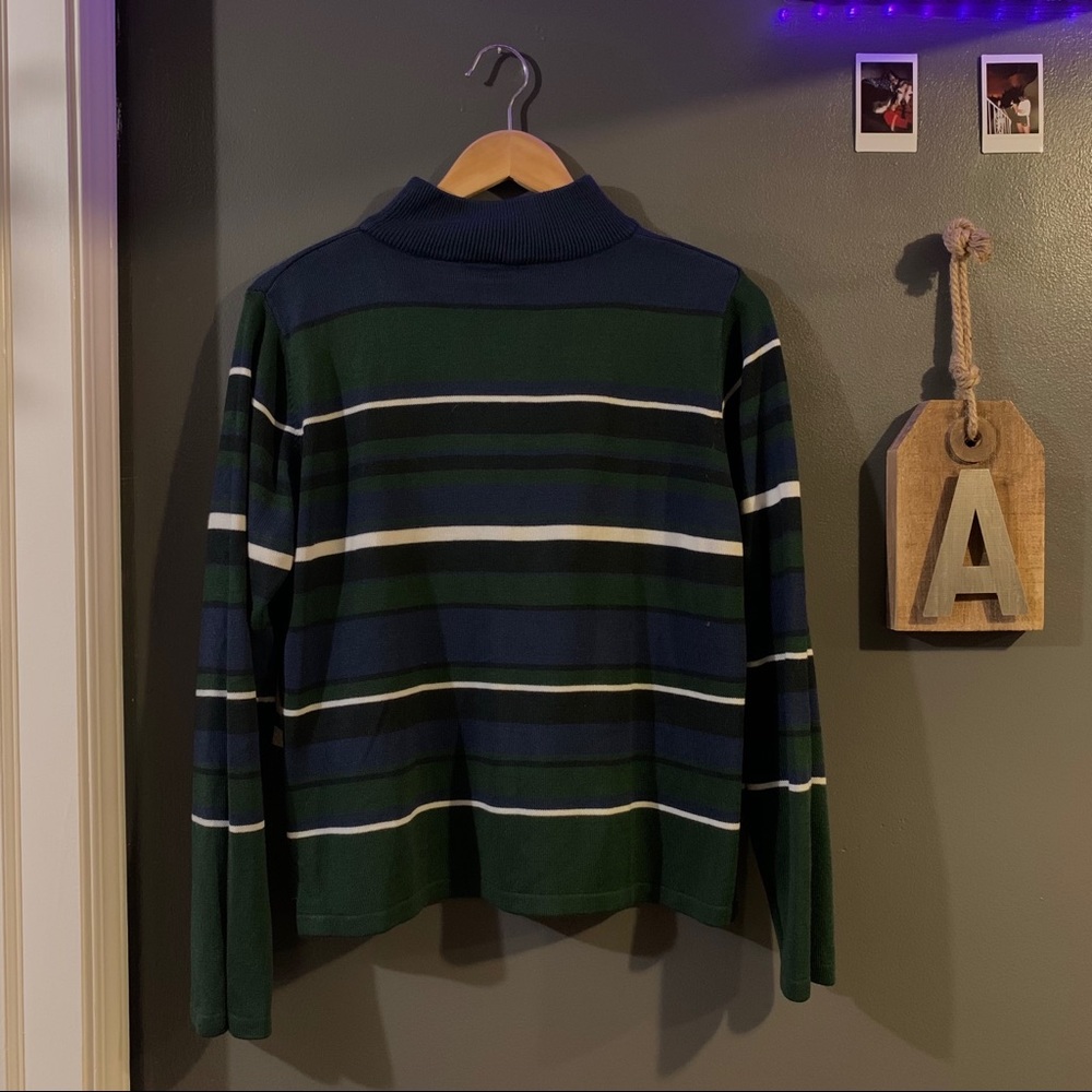 Green & Blue Turtleneck